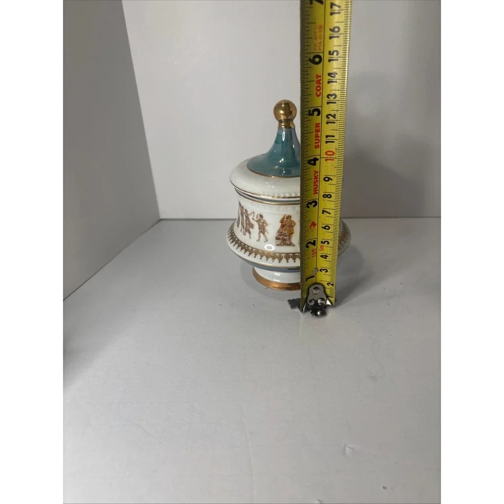 Royal Crown Roman Festival Sugar Bowl Teal Gold